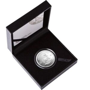 The 2021 Silver Proof Krugerrand is a one ounce .999 fine silver coin from the South African Mint, featuring the classic springbok design in a premium collector proof finish.
