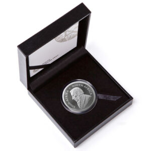 One Ounce 2023 Proof Silver Krugerrand Obverse Box