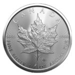 One Ounce 2023 Silver Canadian Maple includes capsule