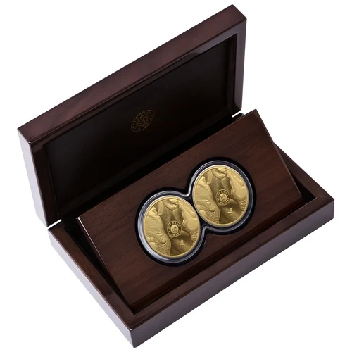 2025 1-4 oz Gold Big Five Rhino - Series 3 proof double capsule box reverse
