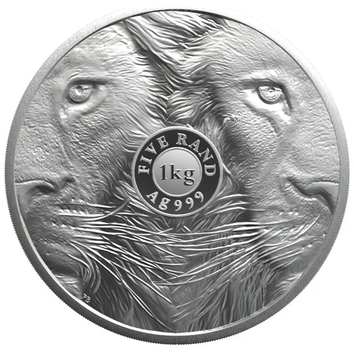 2025 1 kg Silver Big Five Lion - Series 3 proof reverse
