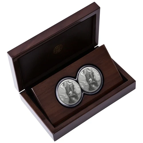 2025 1 oz Silver Big Five Rhino - Series 3 proof double capsule box reverse