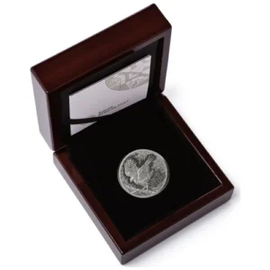 The 2026 1 oz Silver Martial Eagle is a 1 ounce .999 fine silver proof coin from the South African Mint, featuring the Martial Eagle design as part of The Odyssey of the Sky series.