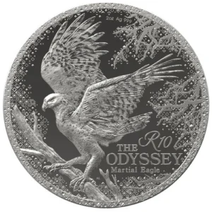 2026 2 oz Silver Odyssey Martial Eagle reverse