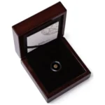 The 2026 1/50th oz Proof Gold Krugerrand is a 0.679-gram 22-karat (.9167 fine) proof gold coin from the South African Mint, featuring the classic Paul Kruger obverse, springbok reverse, and an 8.00 mm miniature profile as the world's smallest official Krugerrand release.